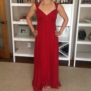 BCBG red gown